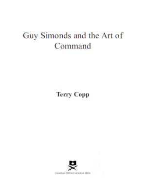 cover image of Guy Simonds and the Art of Command